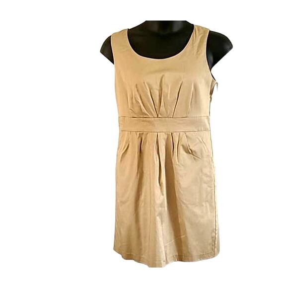 Mossimo Women's Sleeveless Khaki A-Line Dress Size 14 NWOT Casual Career Wear - Picture 7 of 8